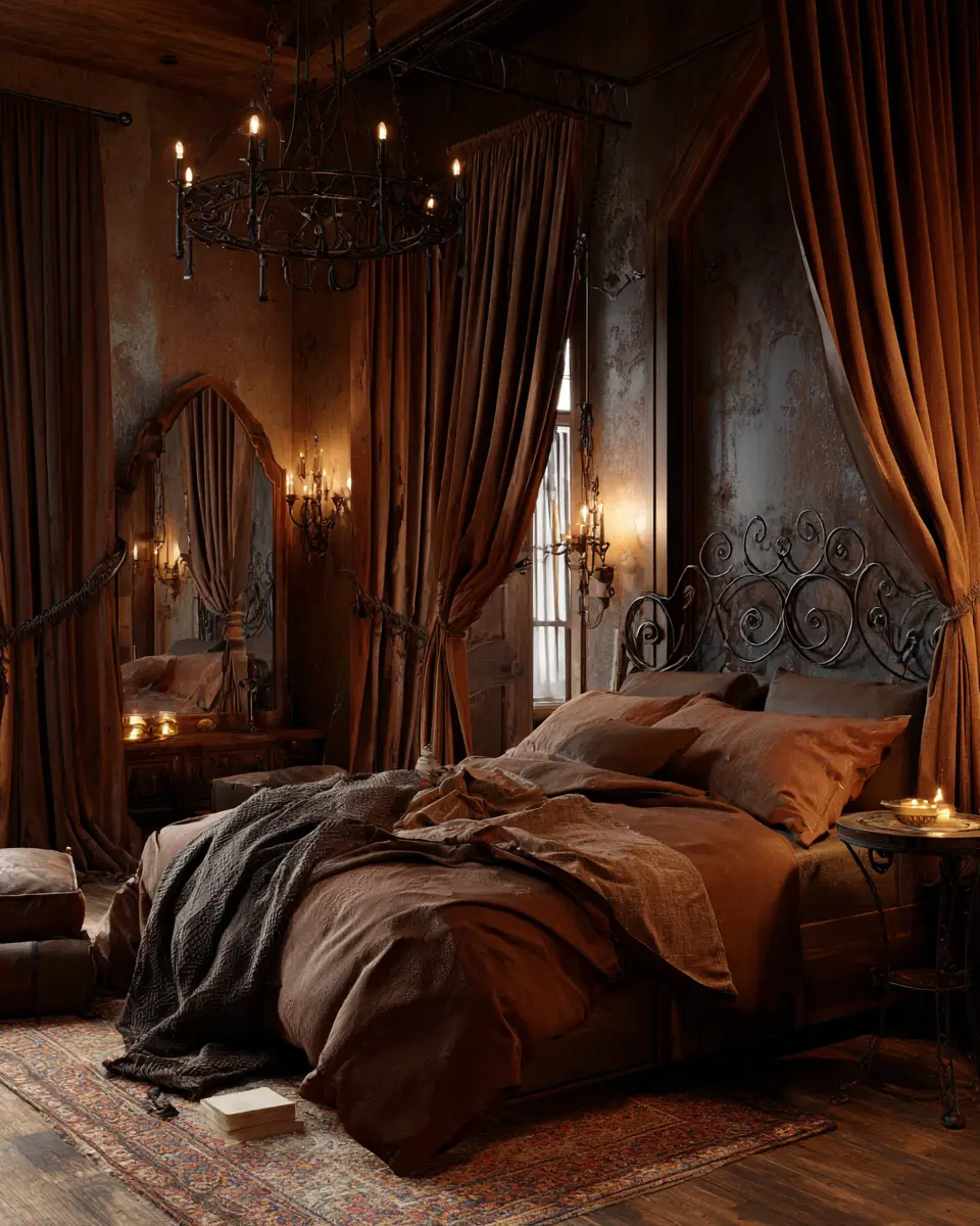 Rust Classic Bedroom Decor Ideas