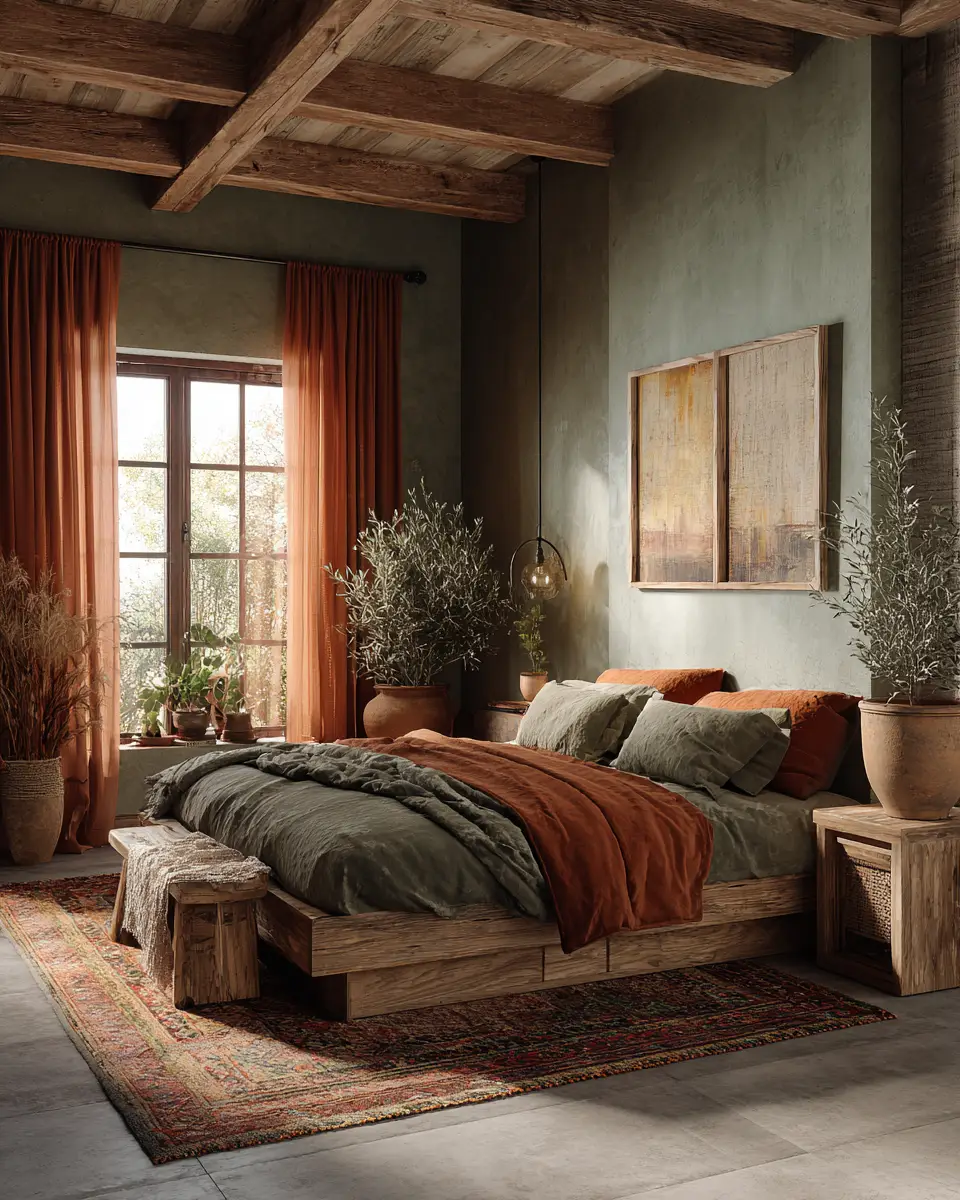 Rust Classic Bedroom Decor Ideas