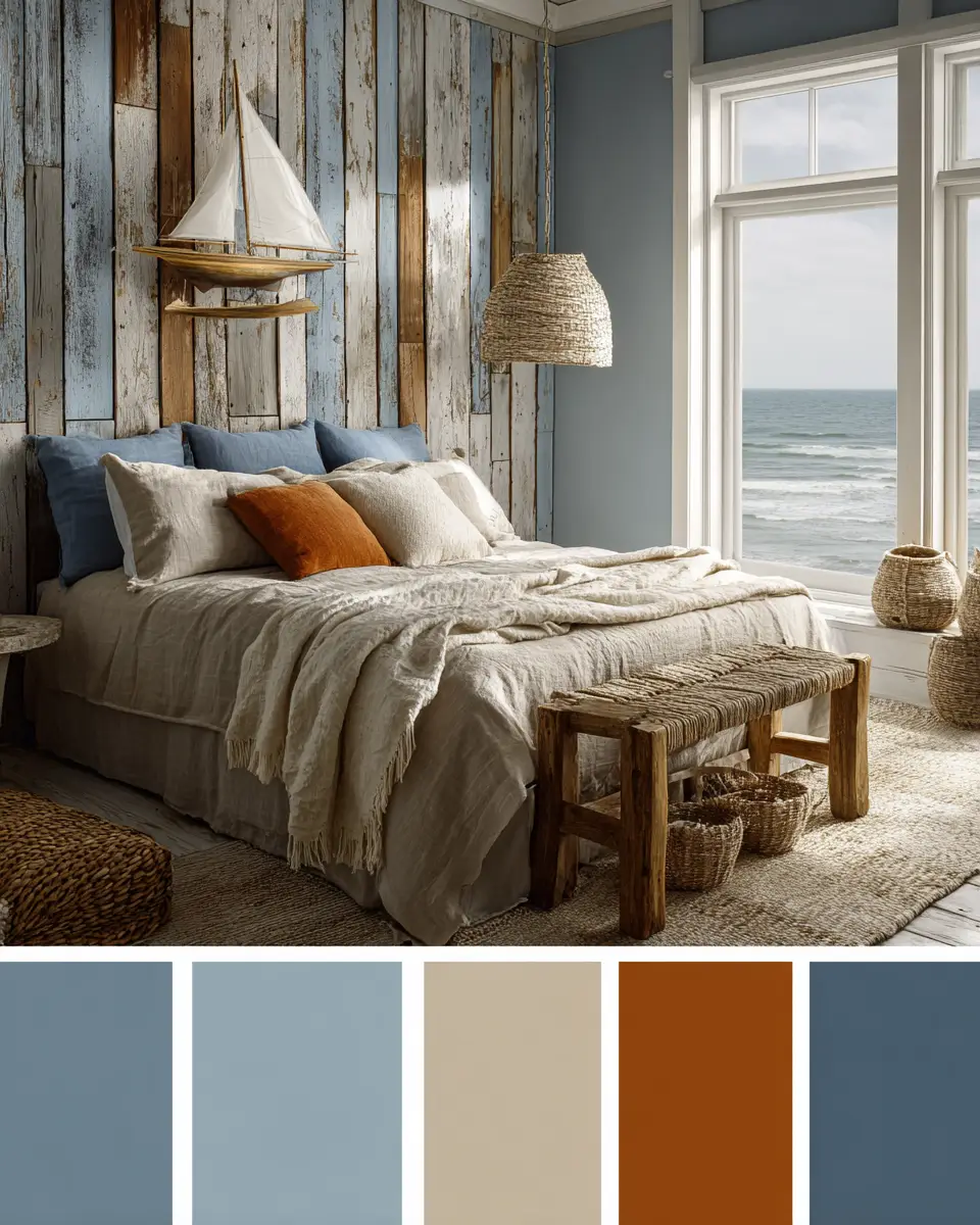Rust Coastal Bedroom Decor Ideas