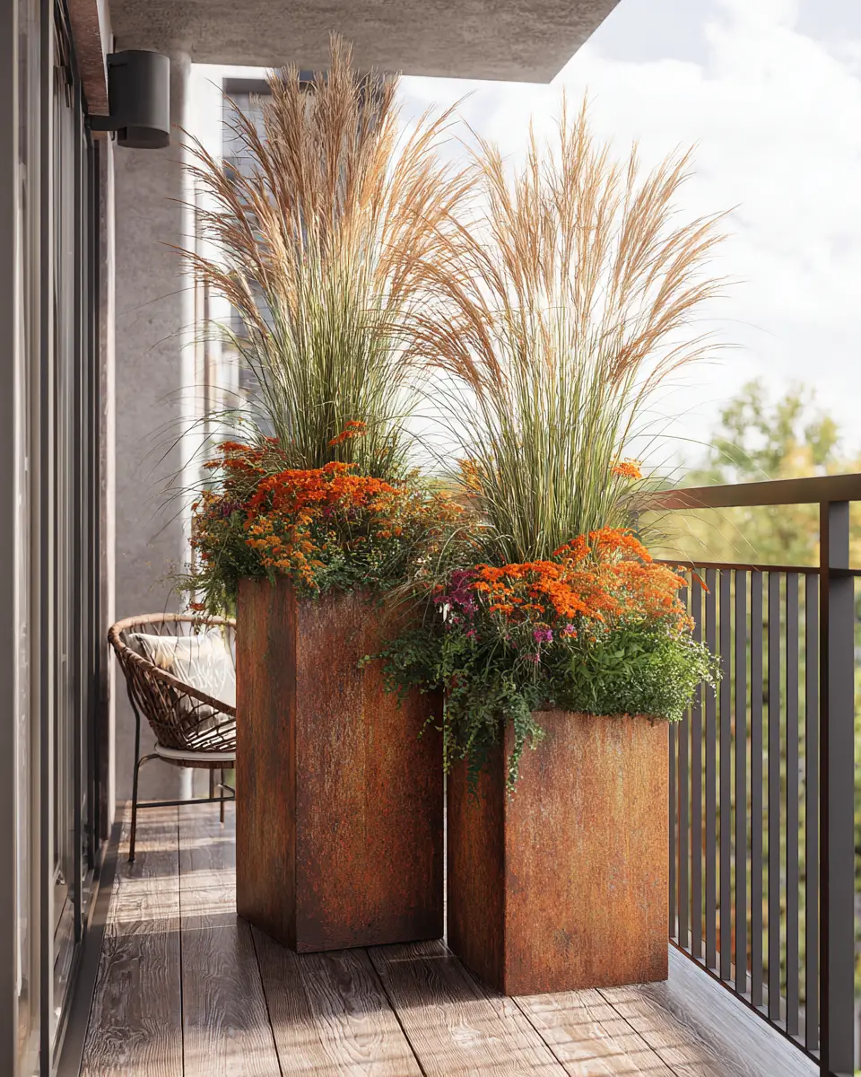 Rust Contemporary Balcony Decor Ideas