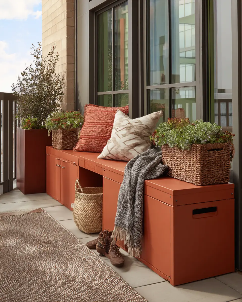 Rust Contemporary Balcony Decor Ideas