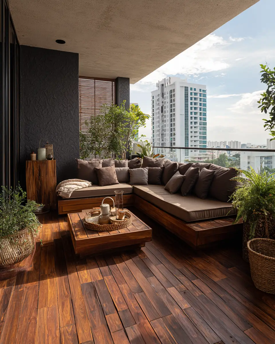 Rust Contemporary Balcony Decor Ideas