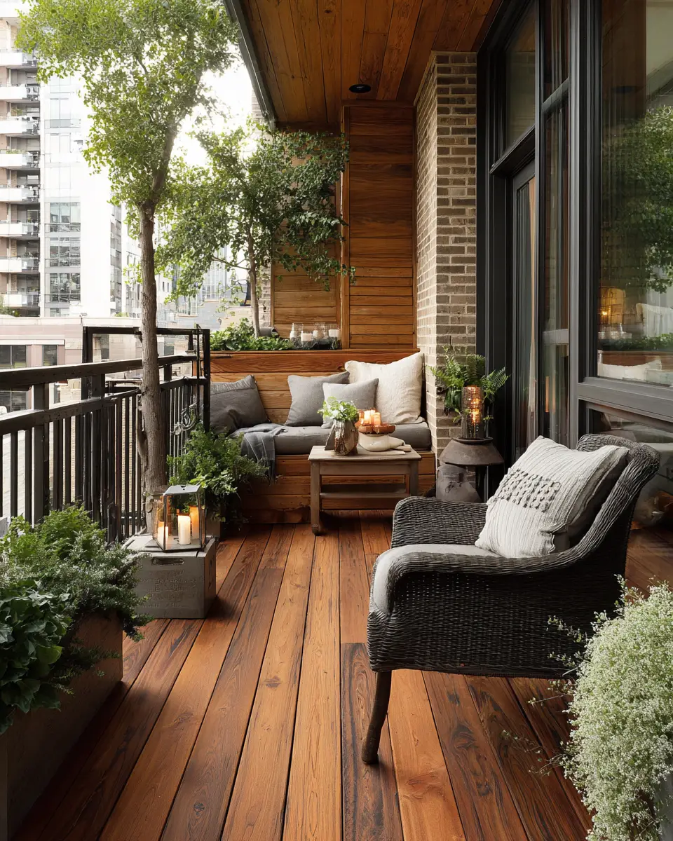 Rust Contemporary Balcony Decor Ideas