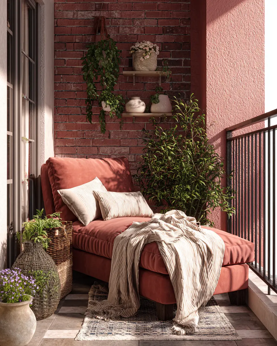 Rust Contemporary Balcony Decor Ideas