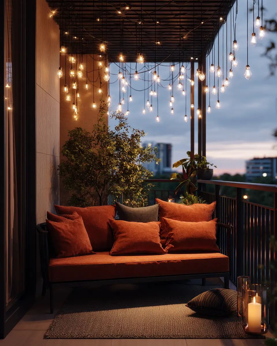 Rust Contemporary Balcony Decor Ideas
