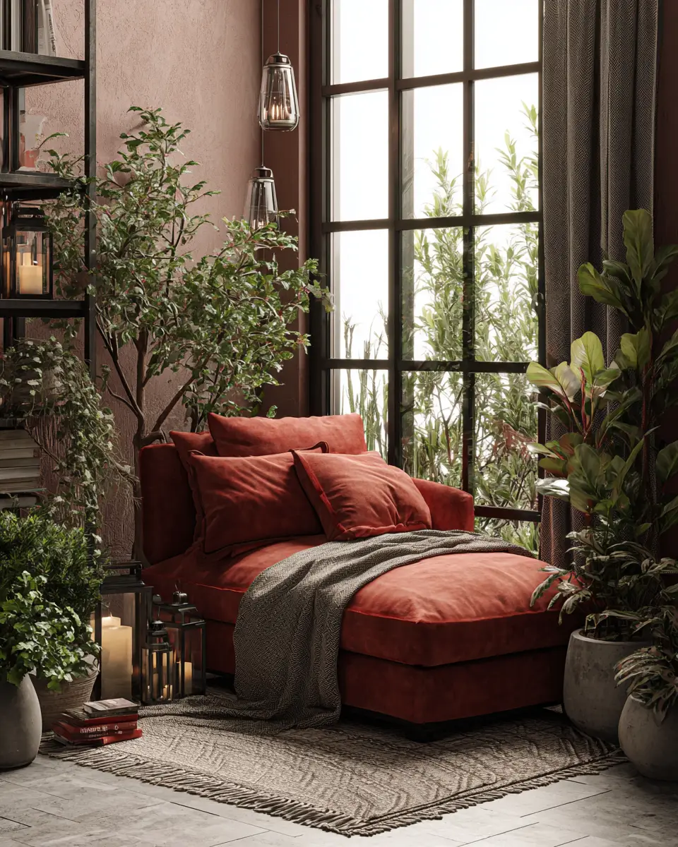 Rust Contemporary Balcony Decor Ideas