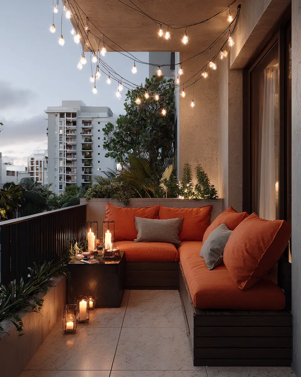 Rust Contemporary Balcony Decor Ideas