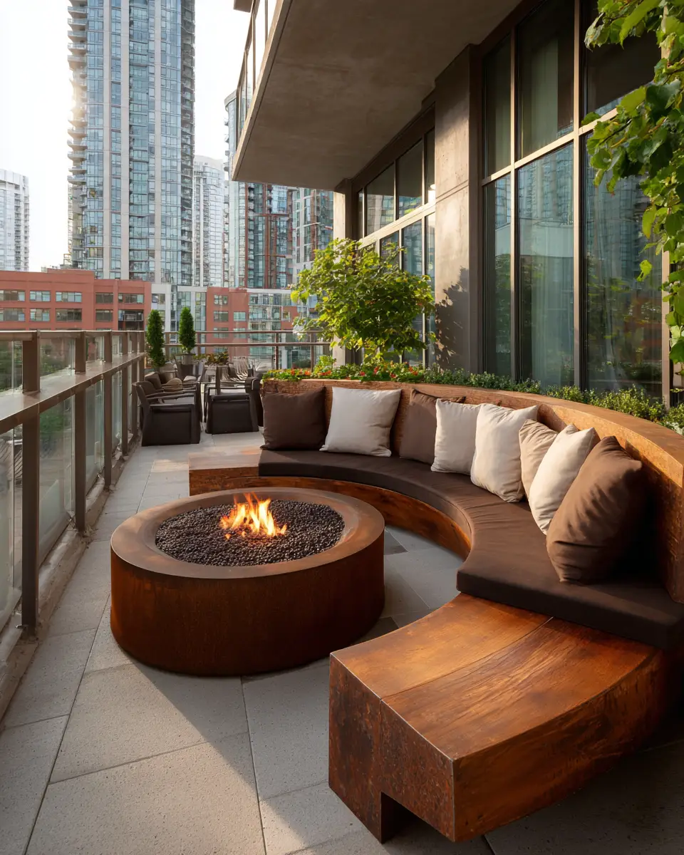 Rust Contemporary Balcony Decor Ideas