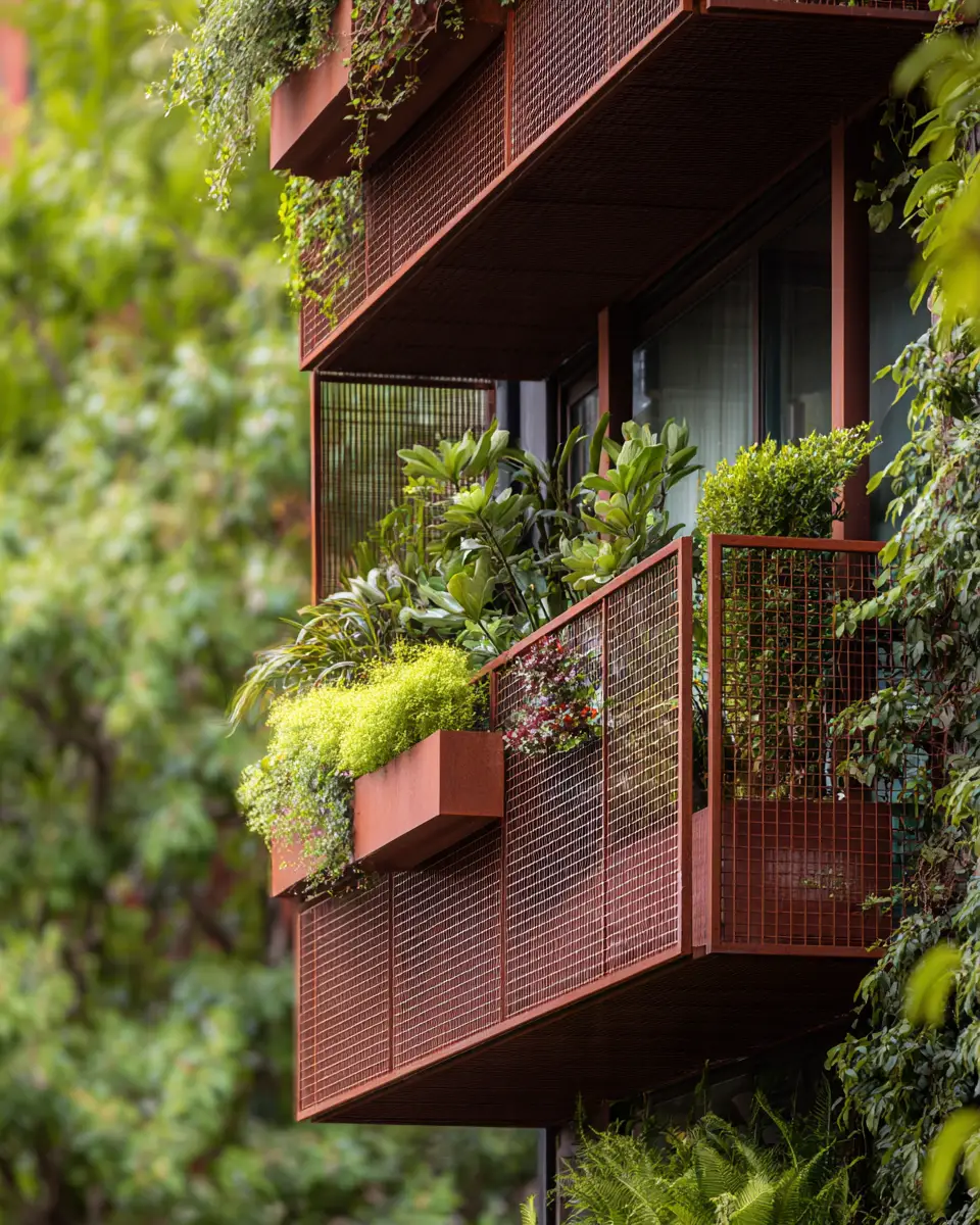 Rust Contemporary Balcony Decor Ideas