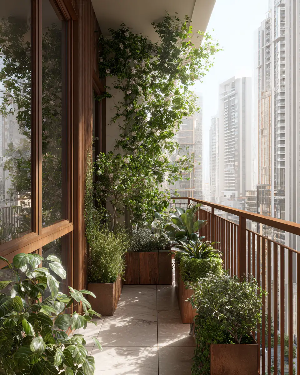 Rust Contemporary Balcony Decor Ideas