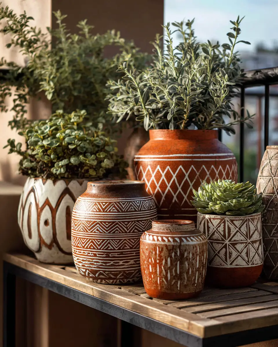 Rust Contemporary Balcony Decor Ideas