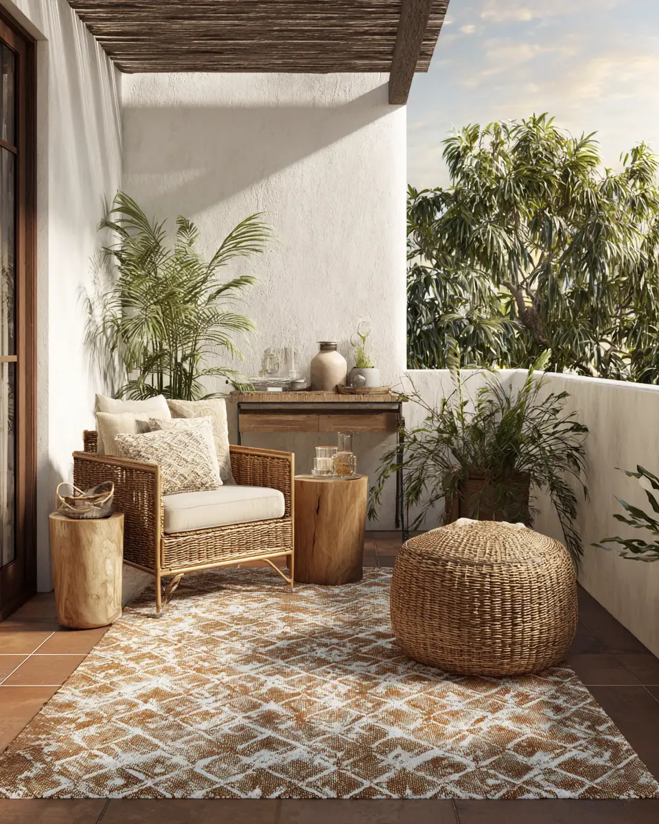 Rust Contemporary Balcony Decor Ideas