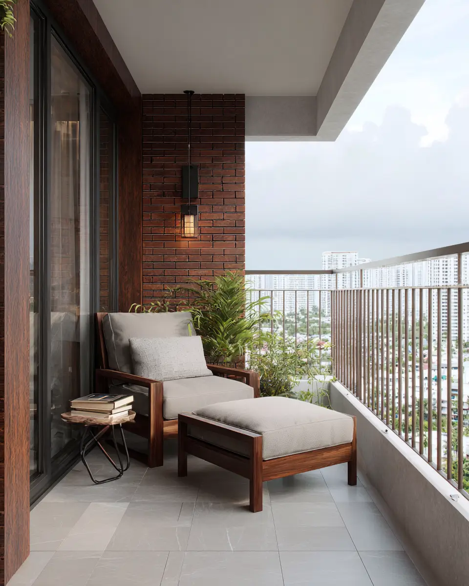 Rust Contemporary Balcony Decor Ideas