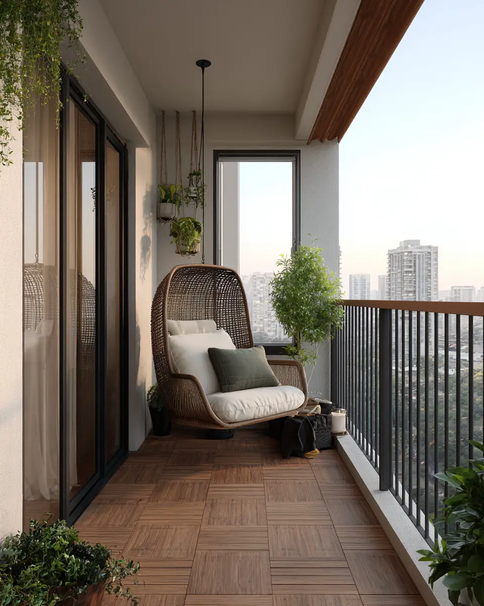 Rust Contemporary Balcony Decor Ideas