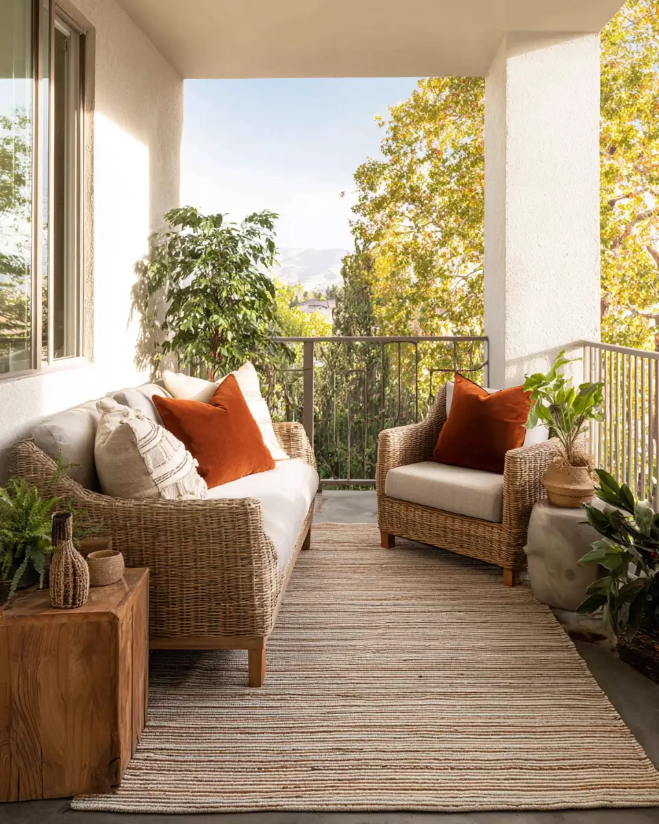 Rust Contemporary Balcony Decor Ideas