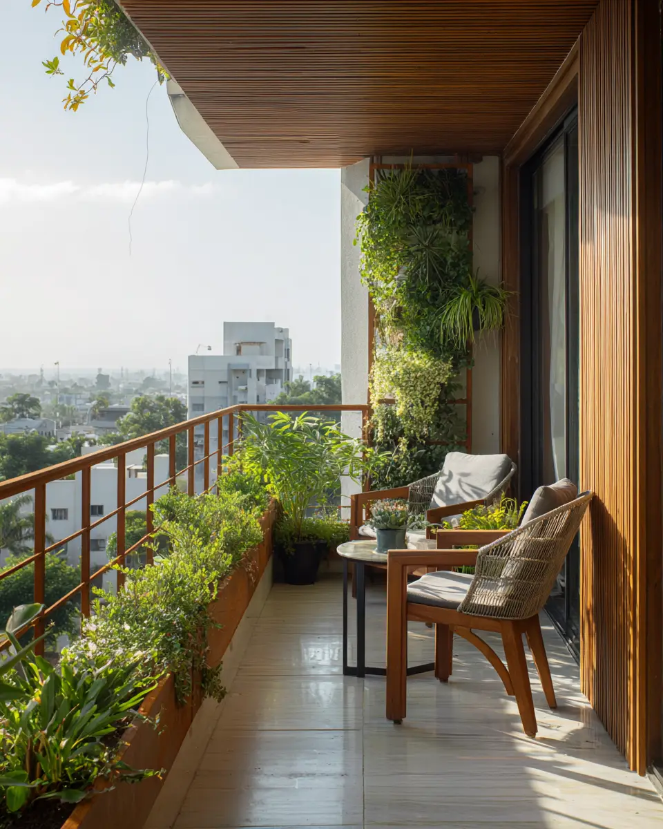 Rust Contemporary Balcony Decor Ideas
