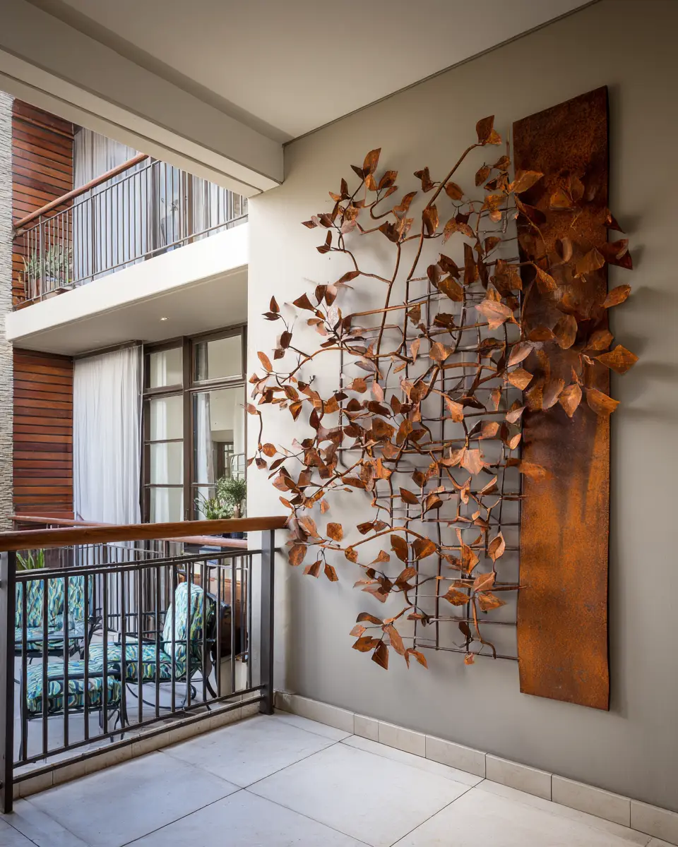 Rust Contemporary Balcony Decor Ideas
