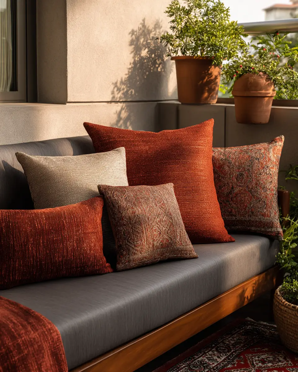 Rust Contemporary Balcony Decor Ideas