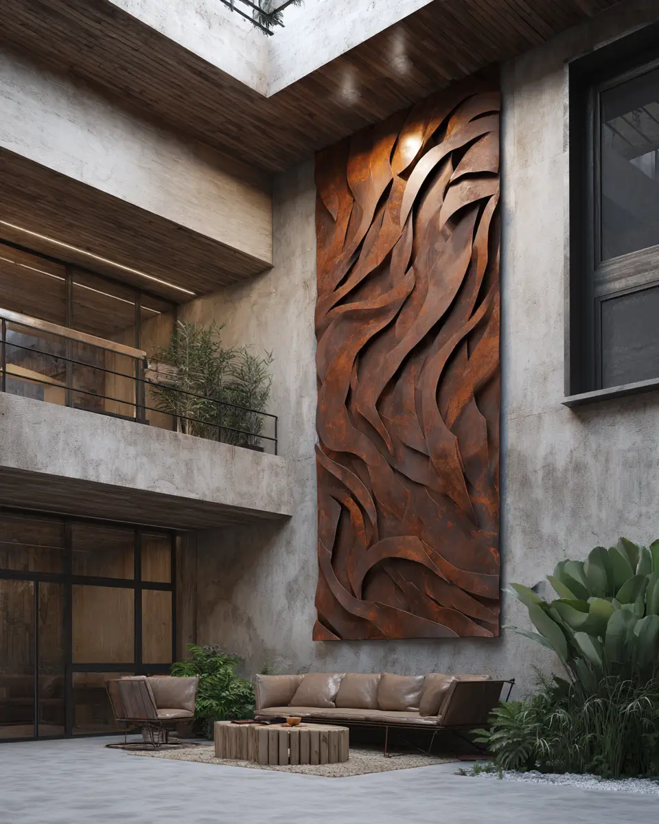 Rust Contemporary Balcony Decor Ideas