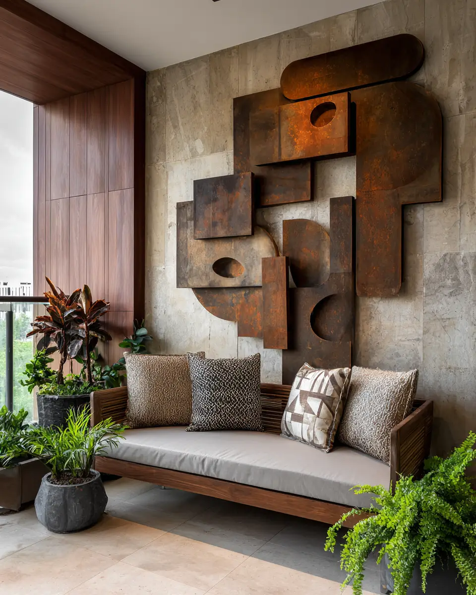 Rust Contemporary Balcony Decor Ideas