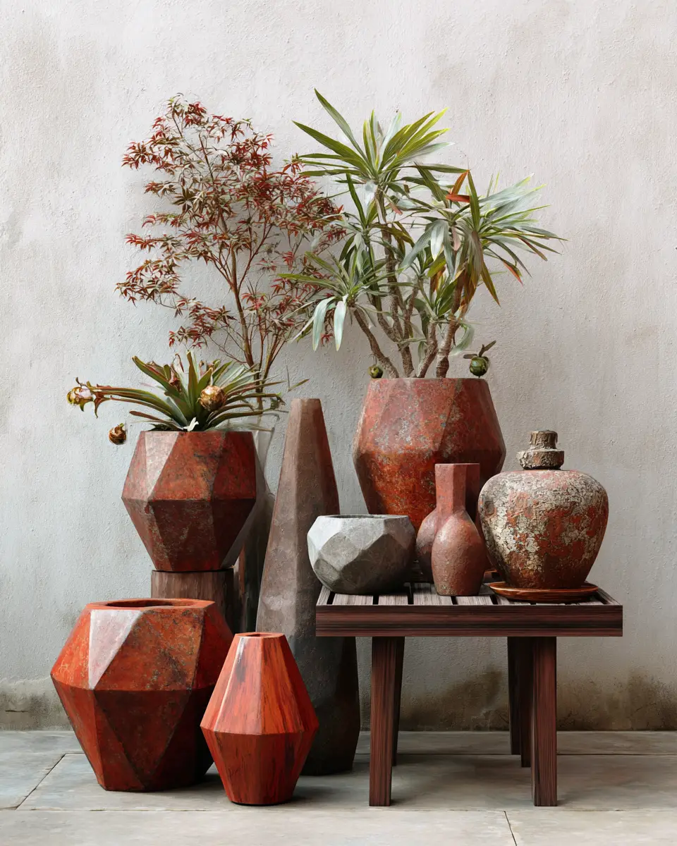 Rust Contemporary Balcony Decor Ideas