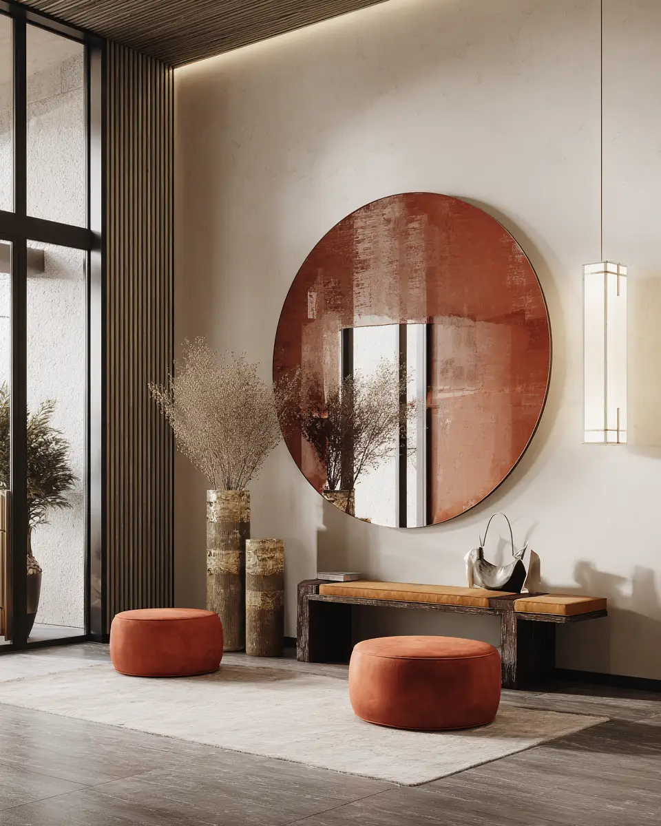 Rust Contemporary Entryway Decor Ideas