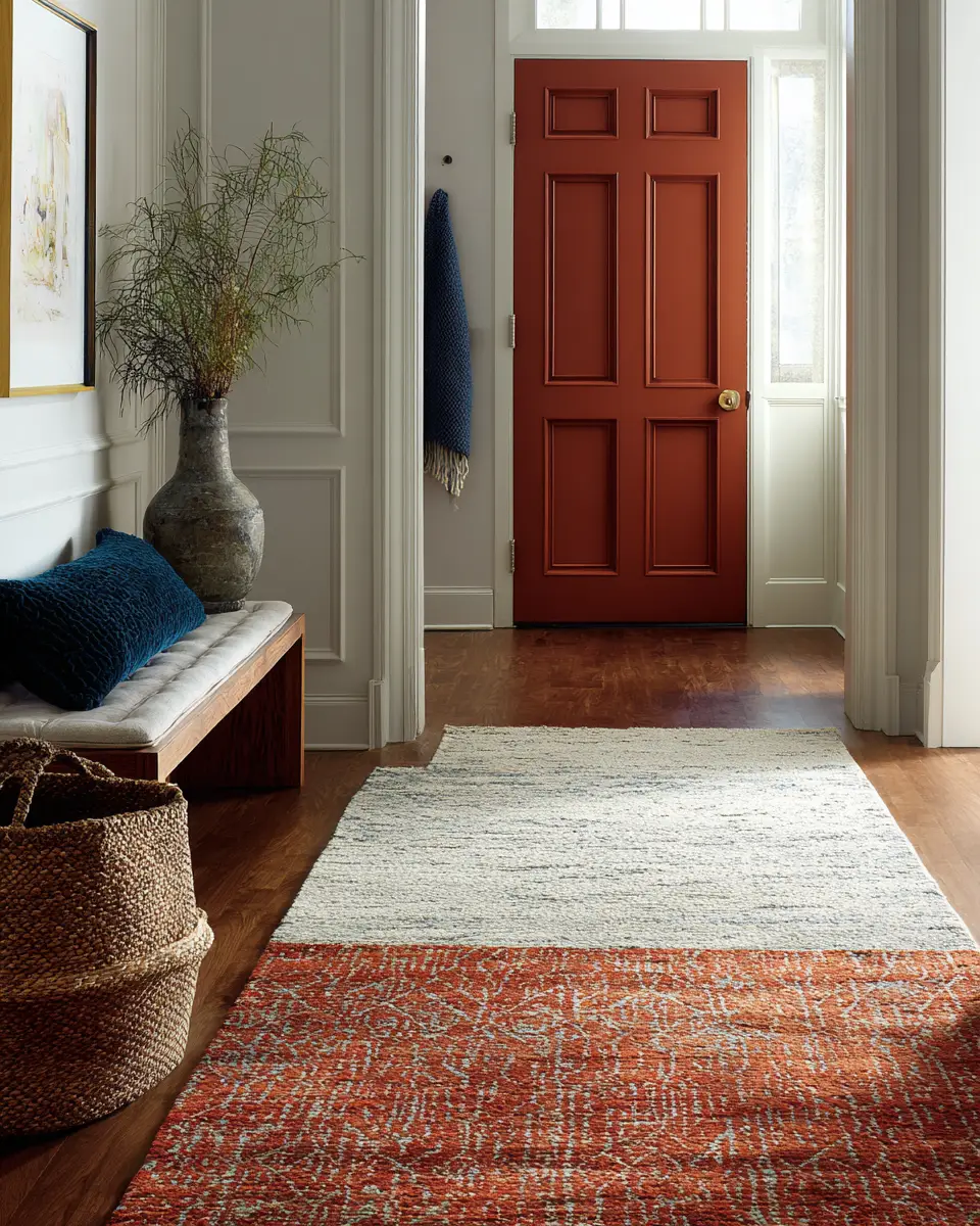 Rust Contemporary Entryway Decor Ideas