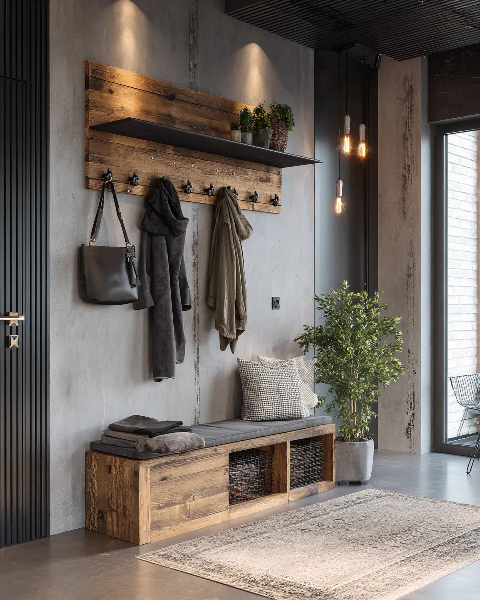 Rust Contemporary Entryway Decor Ideas