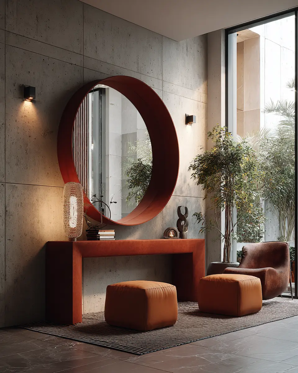 Rust Contemporary Entryway Decor Ideas