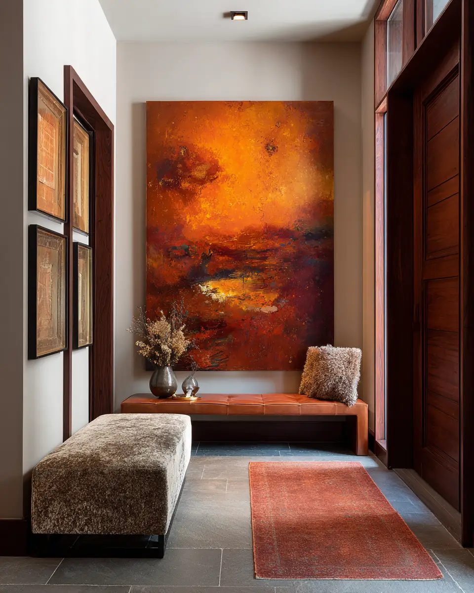 Rust Contemporary Entryway Decor Ideas