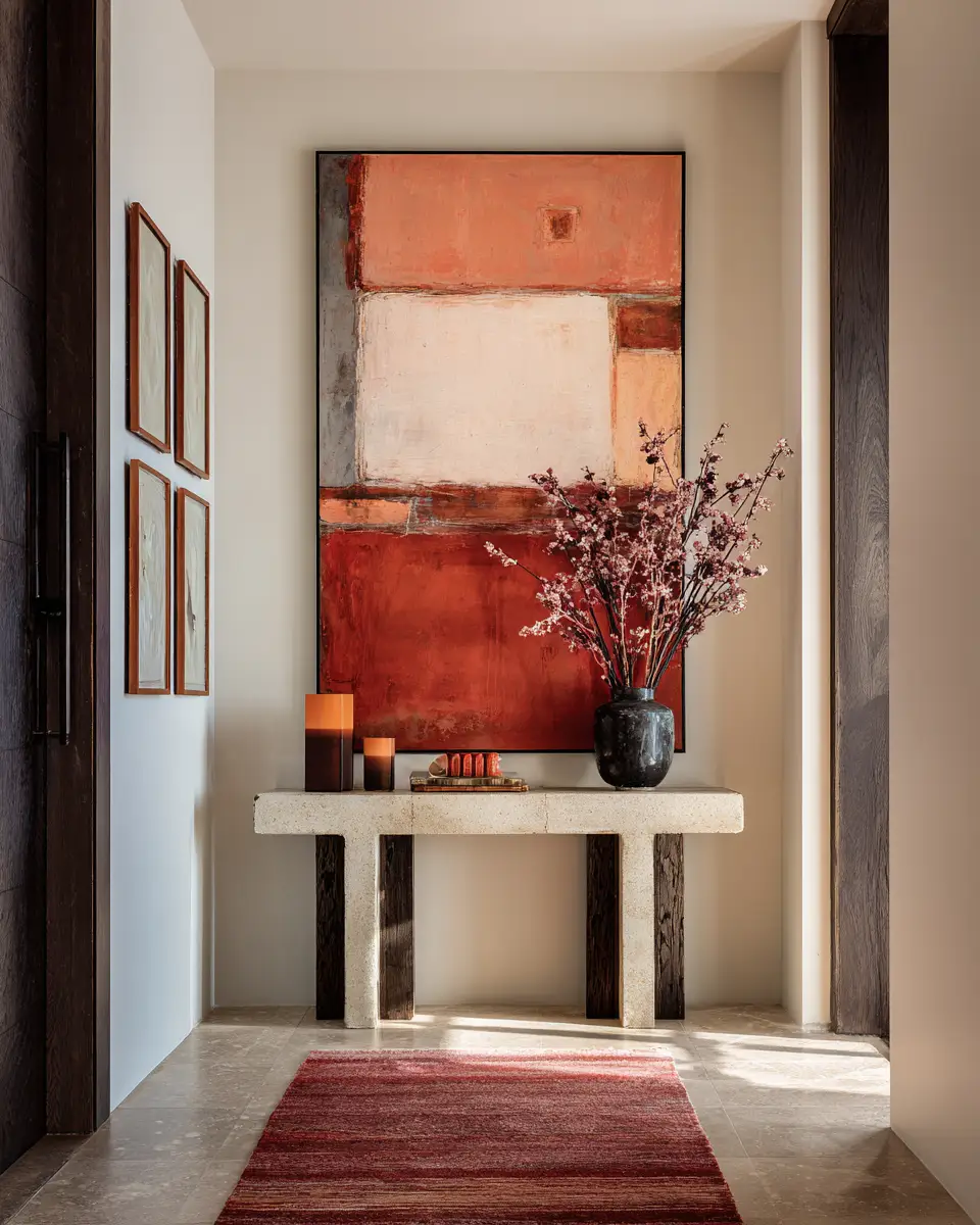 Rust Contemporary Entryway Decor Ideas