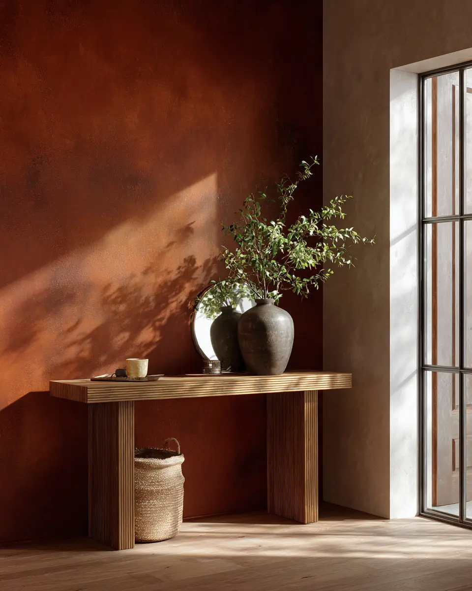 Rust Contemporary Entryway Decor Ideas