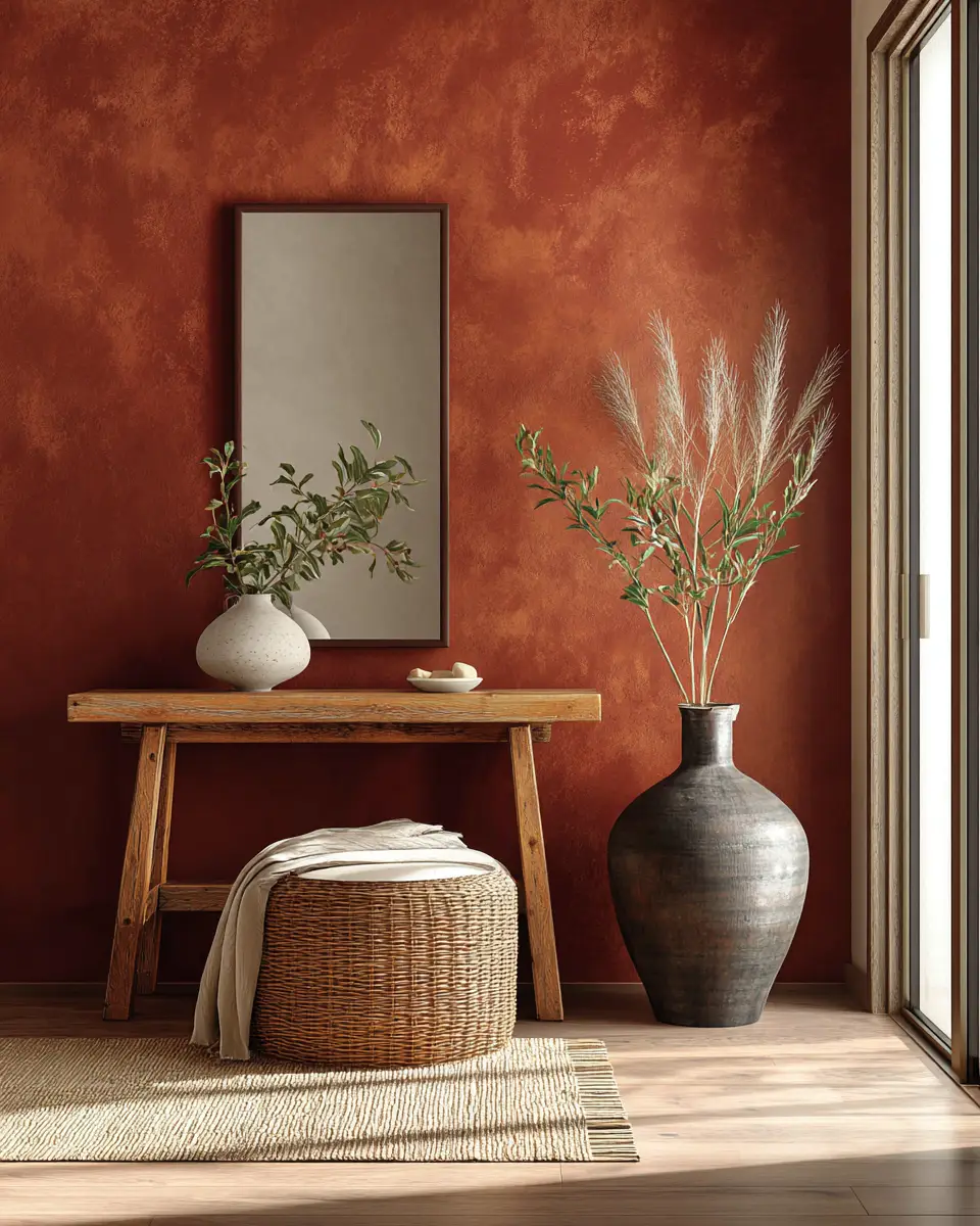 Rust Contemporary Entryway Decor Ideas