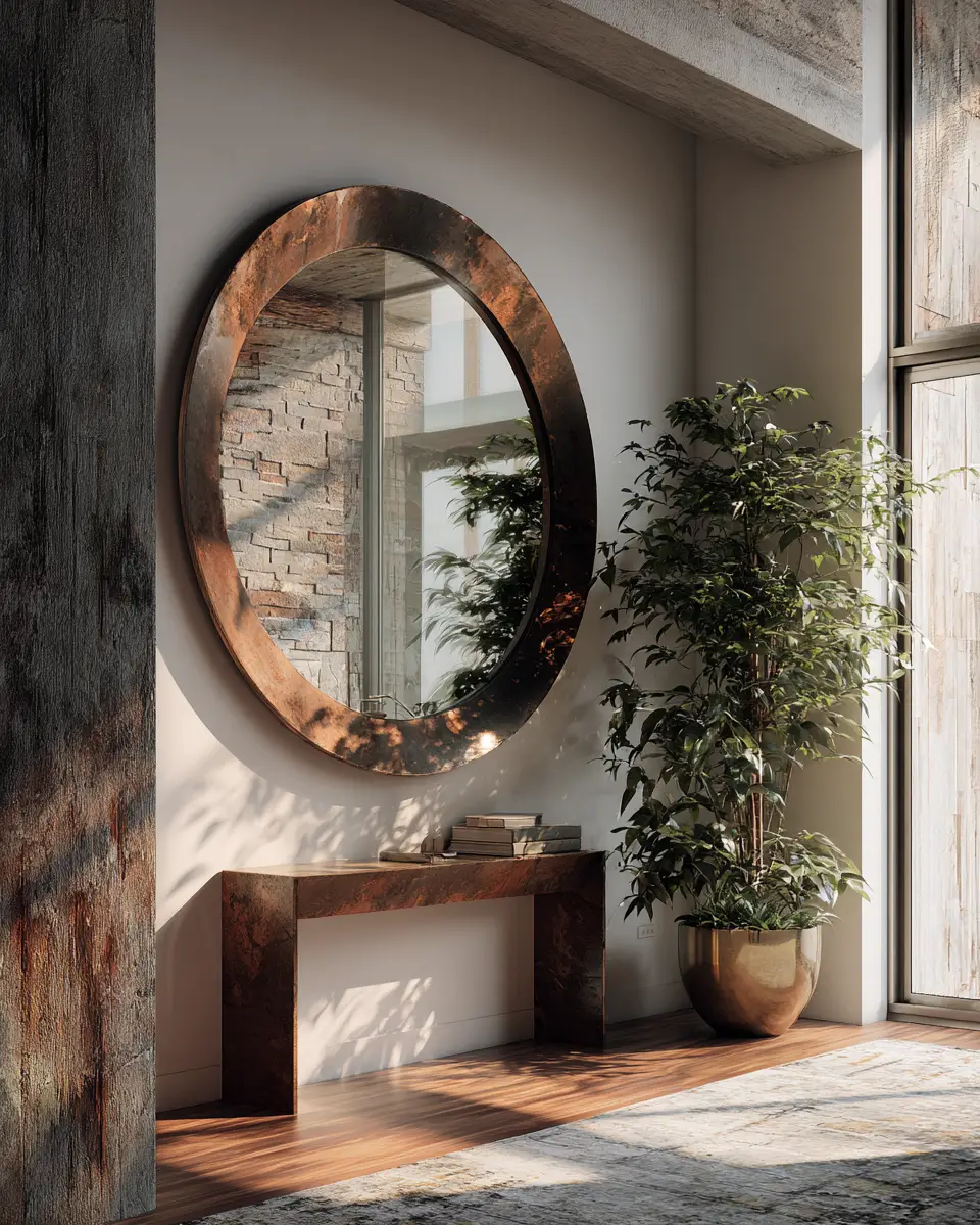 Rust Contemporary Entryway Decor Ideas