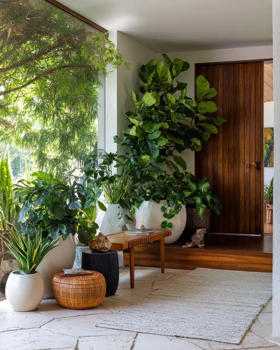 Rust Contemporary Entryway Decor Ideas