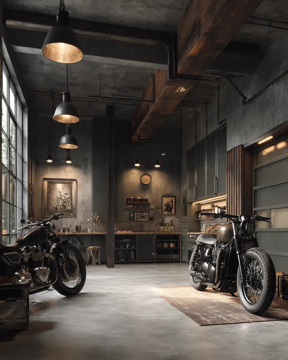 Rust Contemporary Garage Decor Ideas