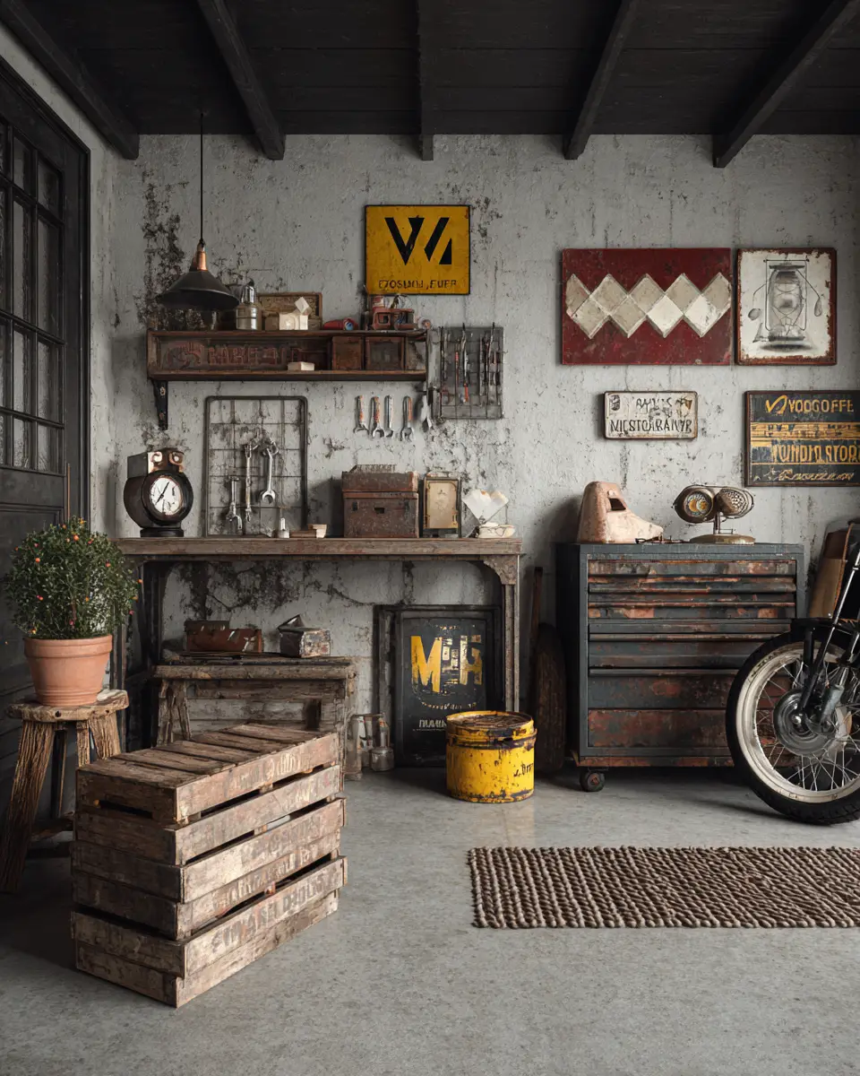 Rust Contemporary Garage Decor Ideas