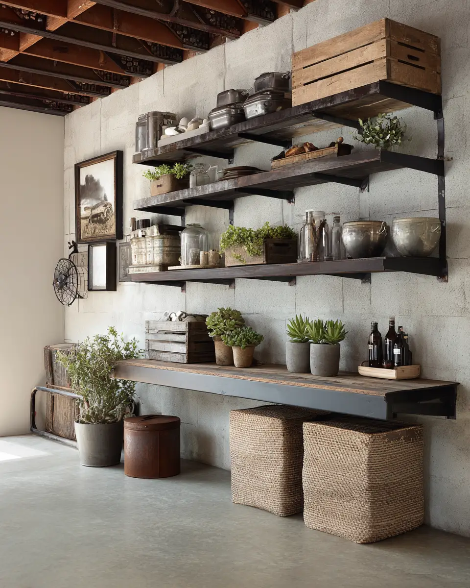 Rust Contemporary Garage Decor Ideas