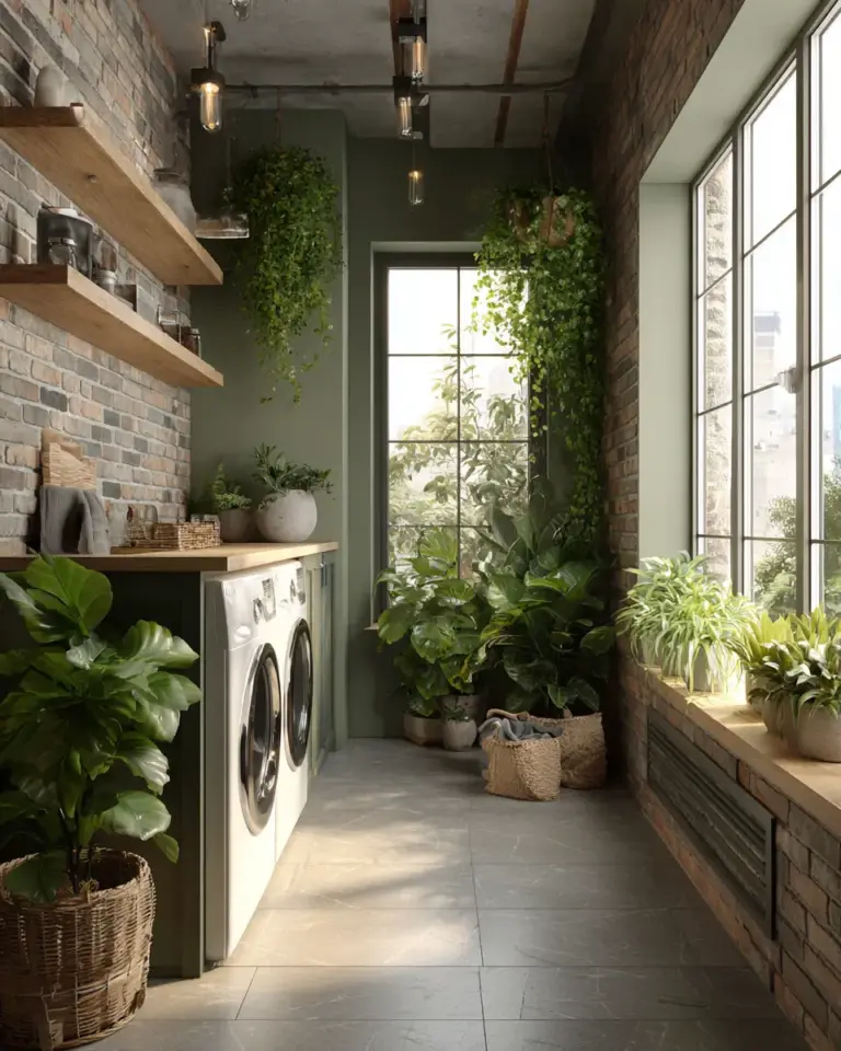 Rust Contemporary Laundry Room Decor Ideas - Featured