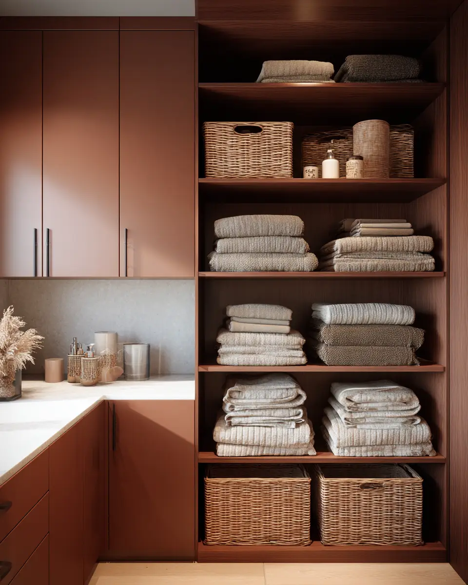 Rust Contemporary Laundry Room Decor Ideas