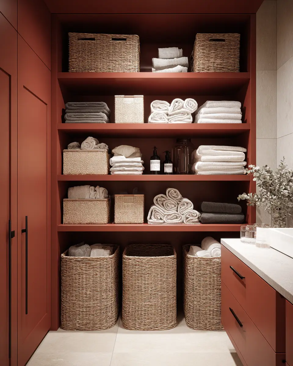 Rust Contemporary Laundry Room Decor Ideas