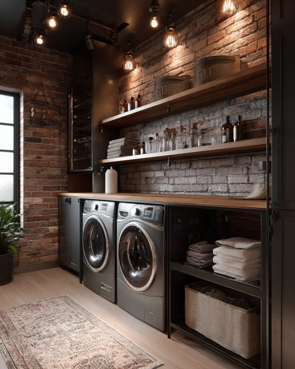 Rust Contemporary Laundry Room Decor Ideas