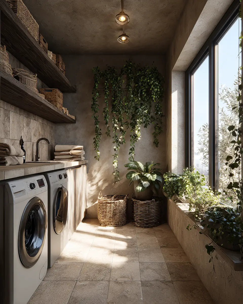 Rust Contemporary Laundry Room Decor Ideas