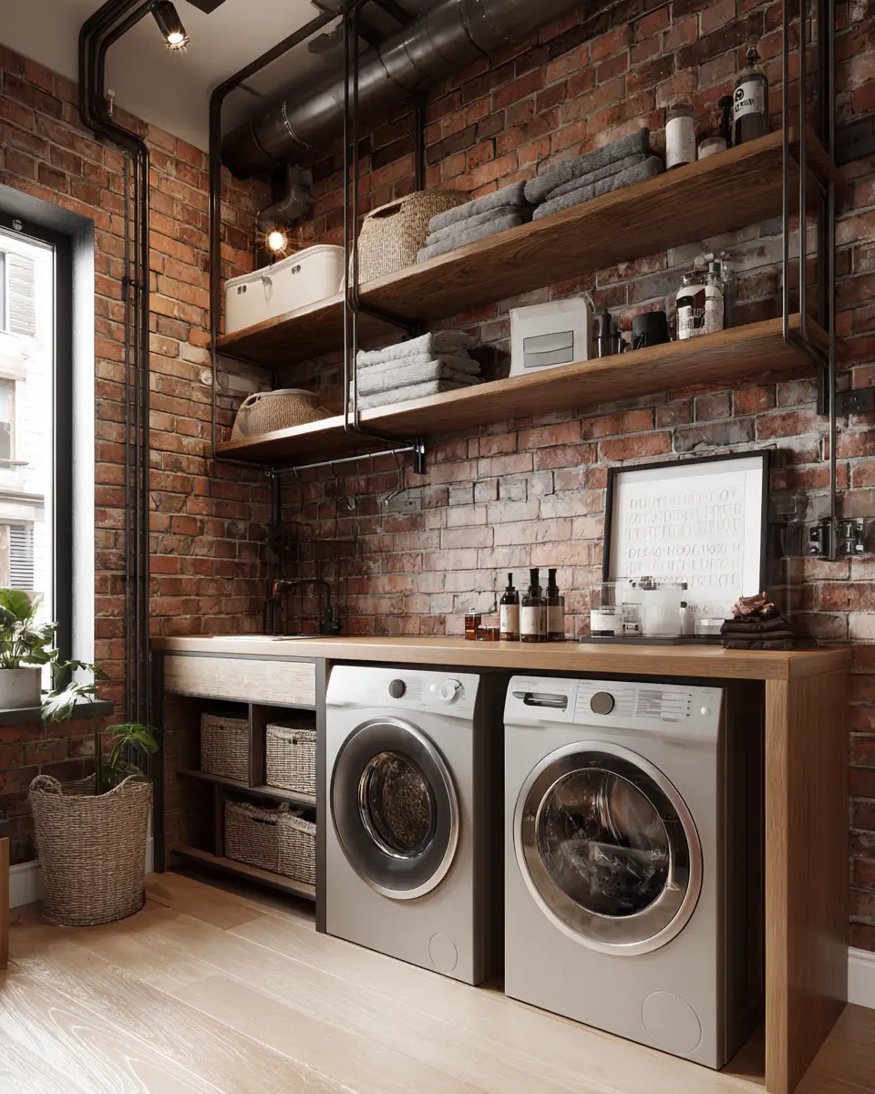 Rust Contemporary Laundry Room Decor Ideas