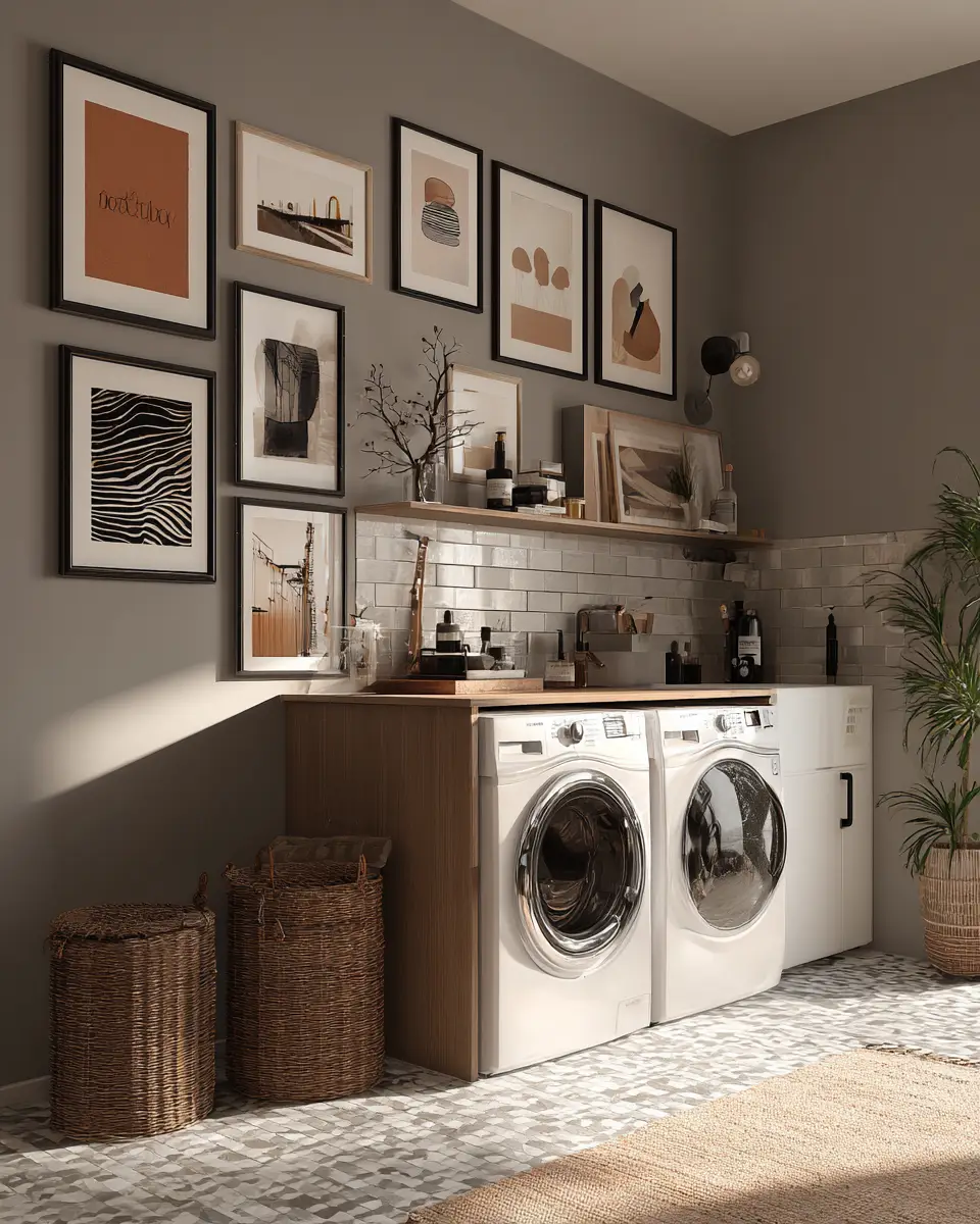 Rust Contemporary Laundry Room Decor Ideas