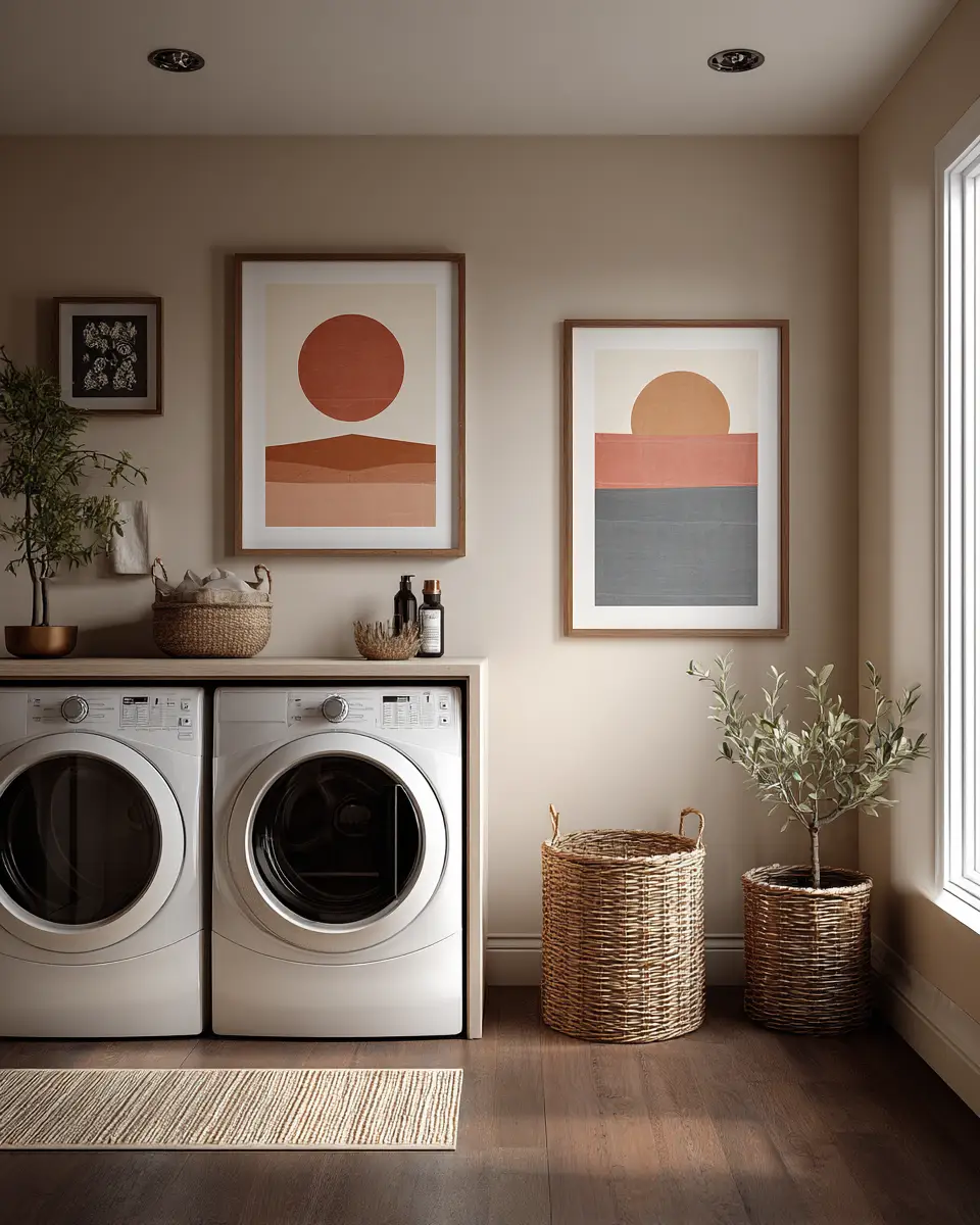 Rust Contemporary Laundry Room Decor Ideas
