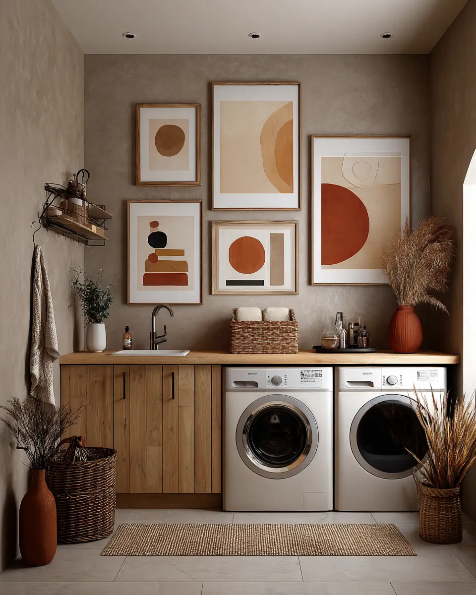 Rust Contemporary Laundry Room Decor Ideas