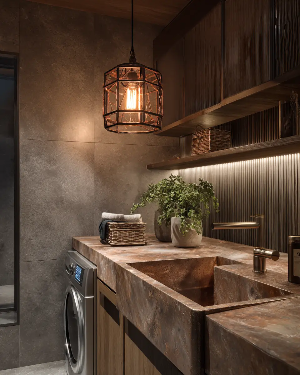 Rust Contemporary Laundry Room Decor Ideas