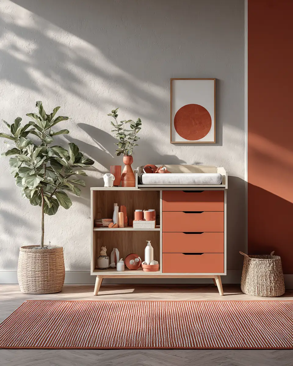 Rust Contemporary Nursery Decor Ideas