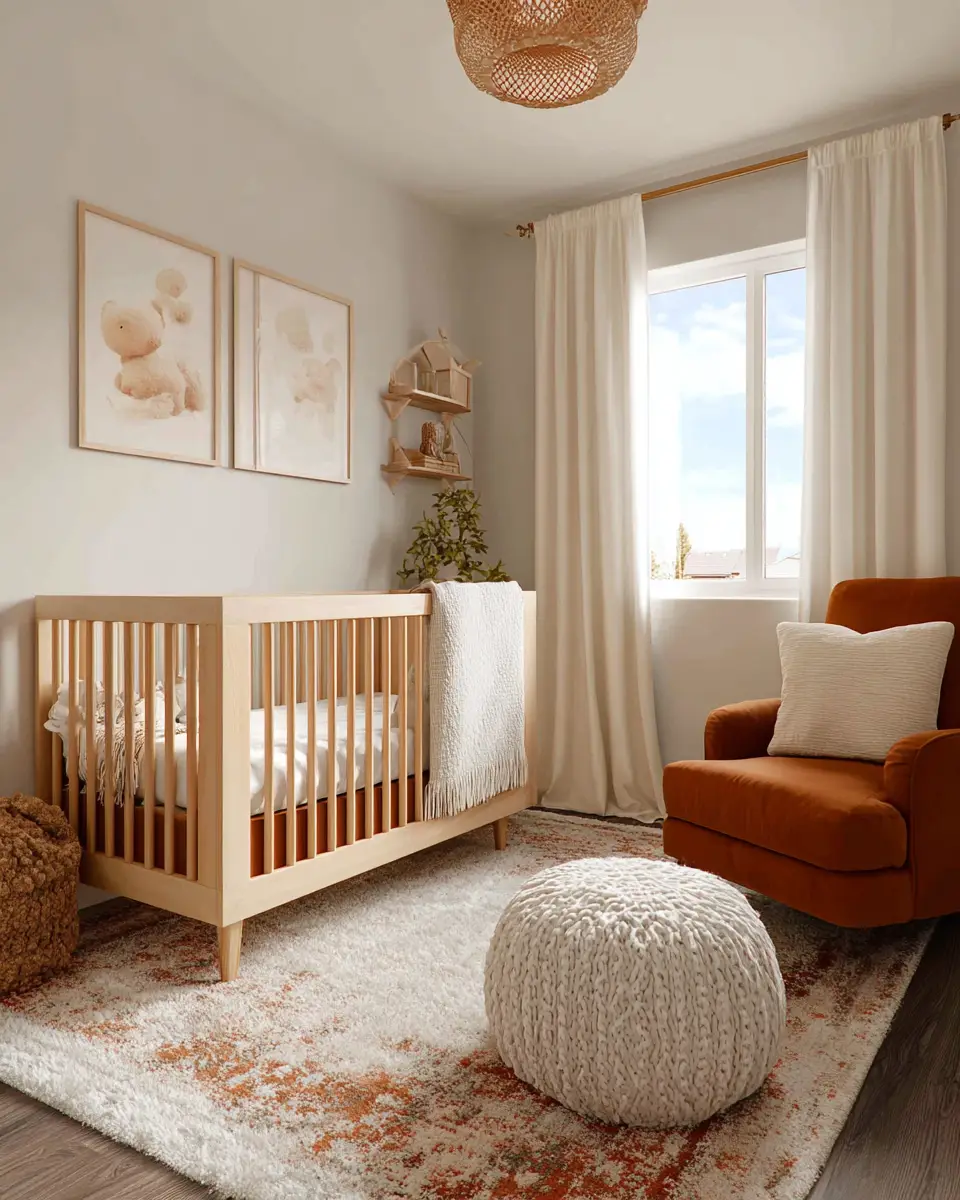 Rust Contemporary Nursery Decor Ideas